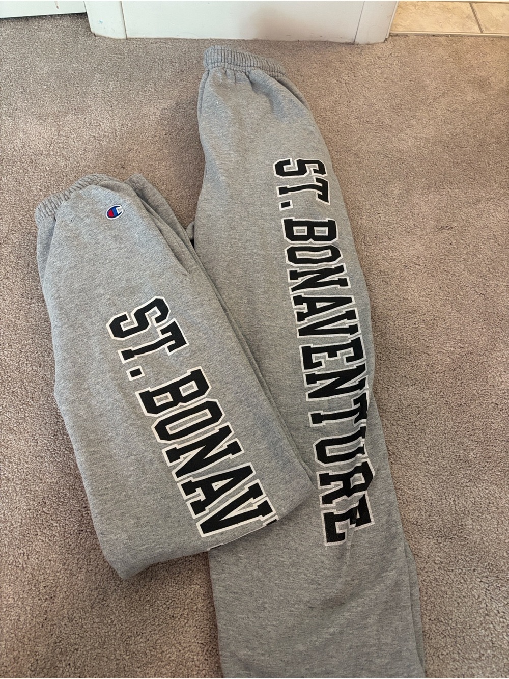 Champion Gray St. Bonaventure Logo Sweatpants Size XS and S